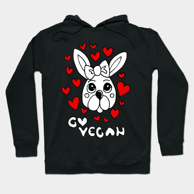 go vegan Hoodie by MerryDee